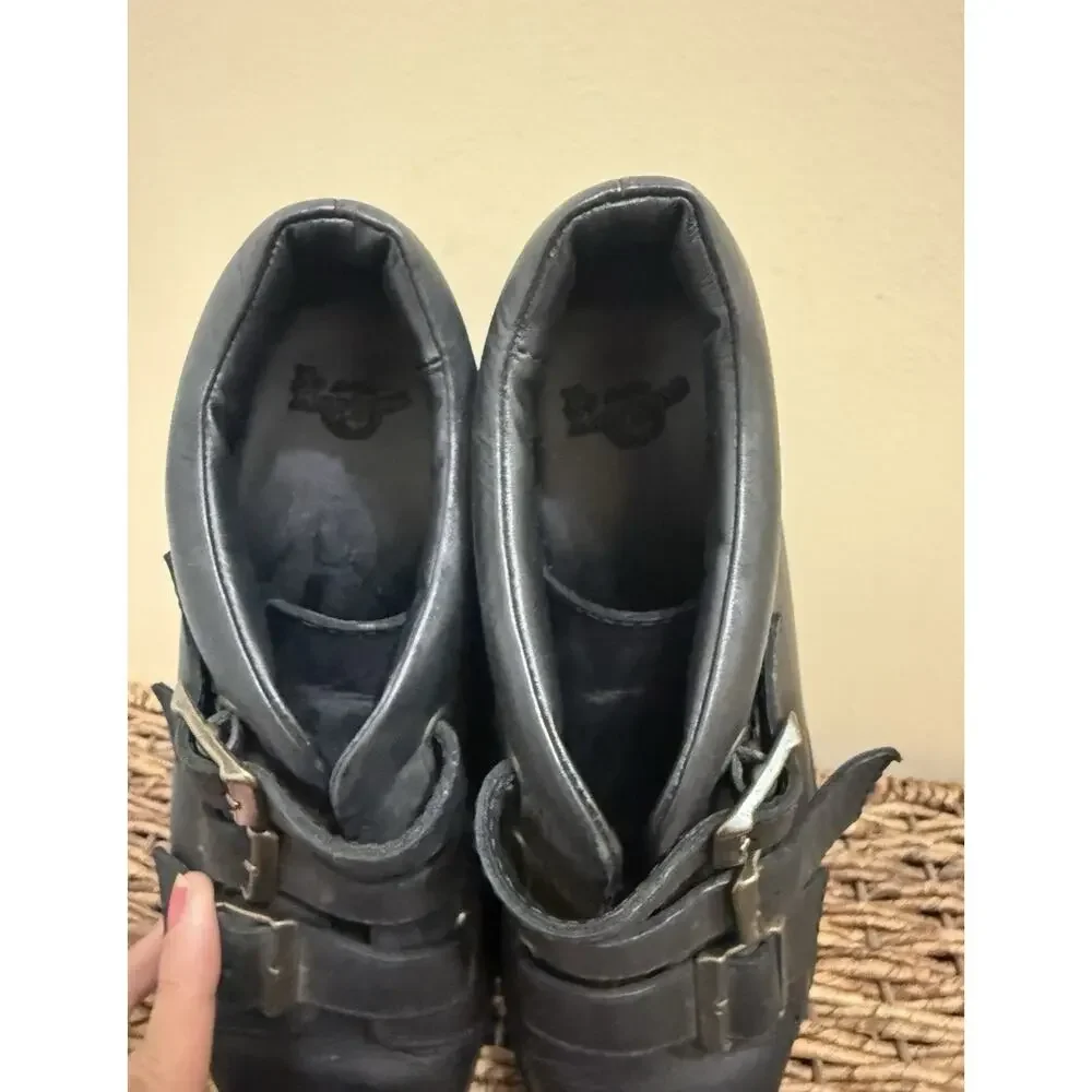 Dr. Martens Coppola Platform Ankle Boots Buckle Black Goth Women’s Size 9